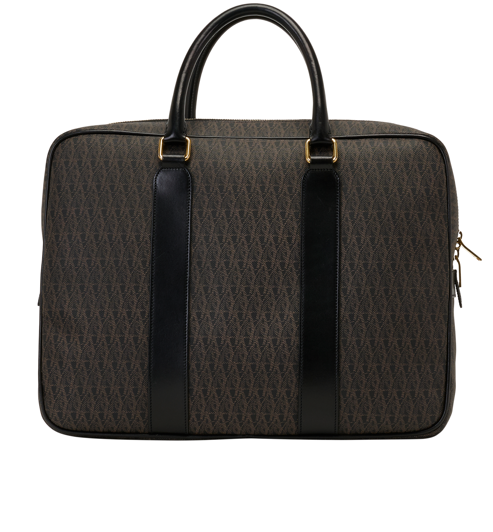 Briefcase, &pound;450, Handbags, Black/Brown, Canvas, Back view